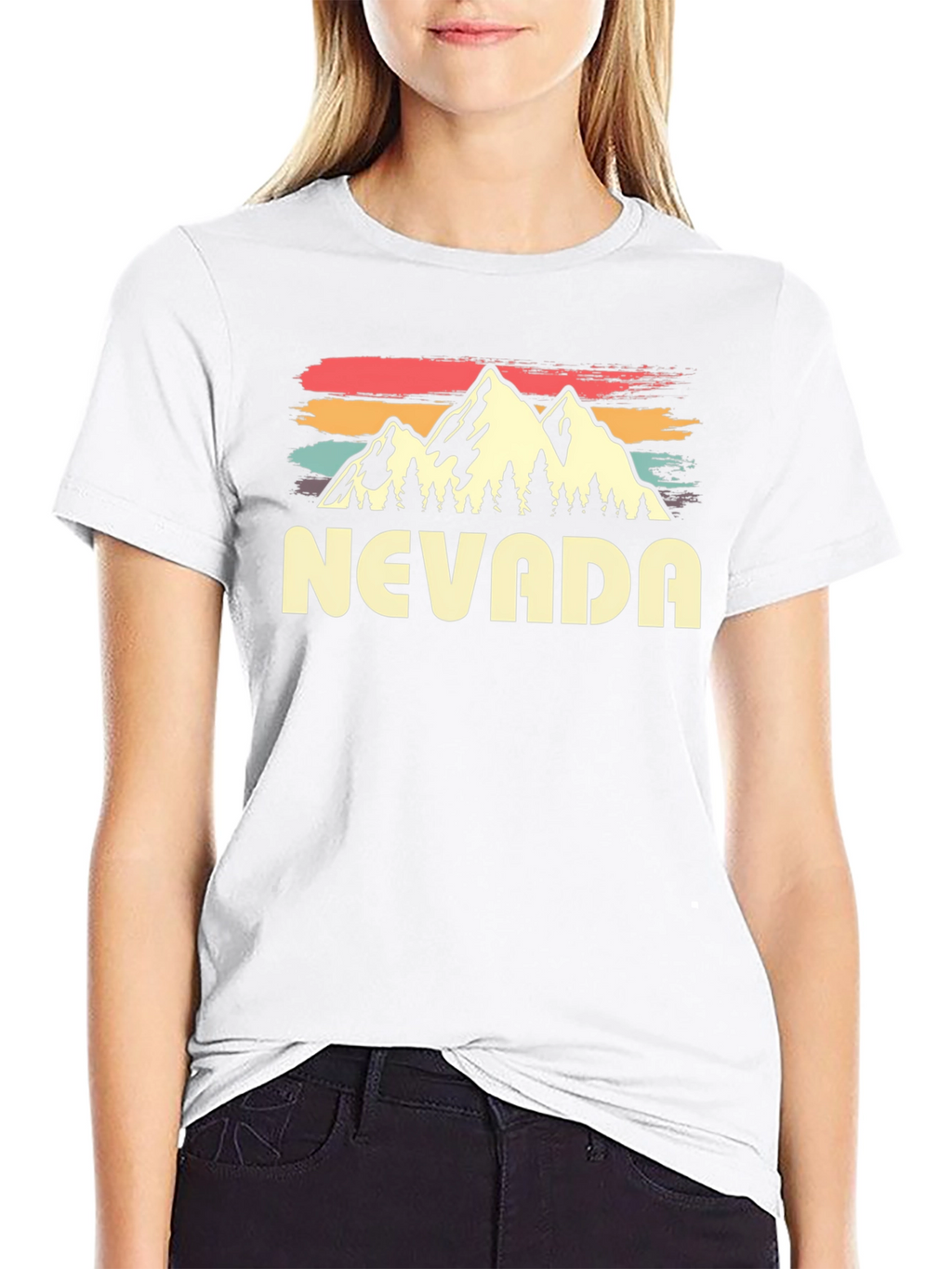 Nevada Retro Graphic T-Shirt - Mountain Design