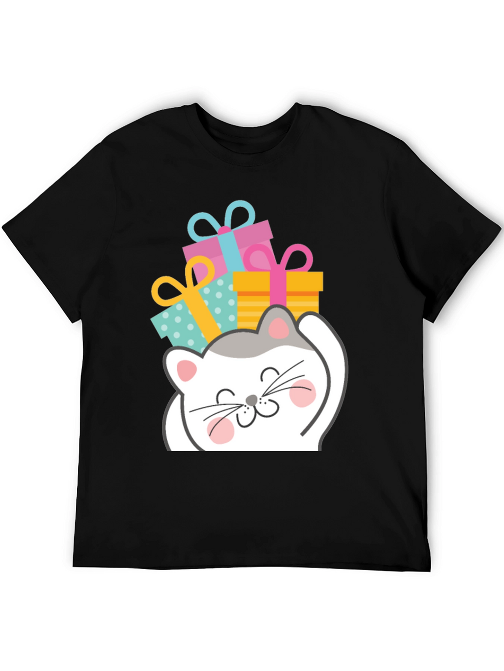 Cute Cat with Gifts T-Shirt