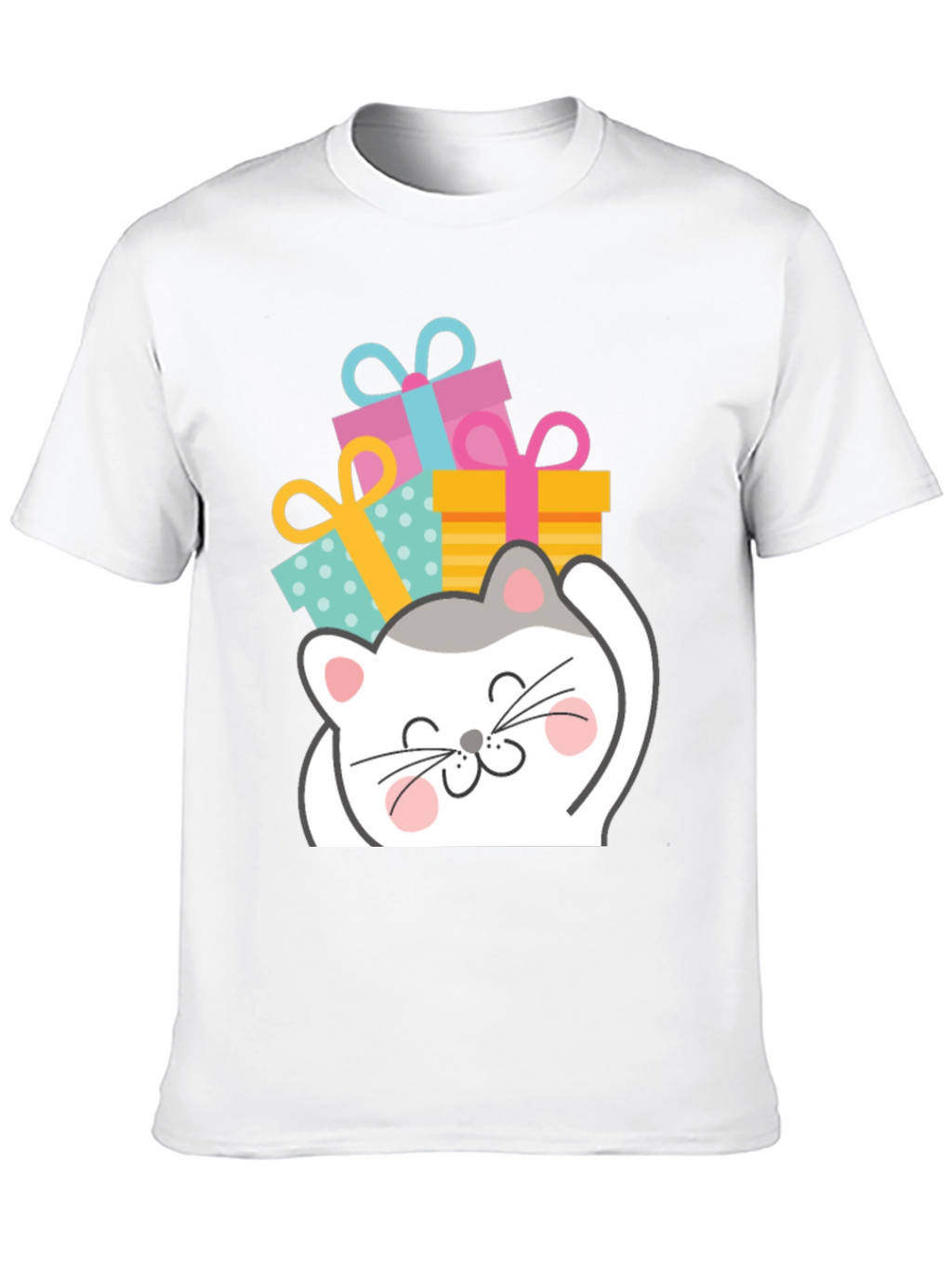 Cute Cat with Gifts T-Shirt