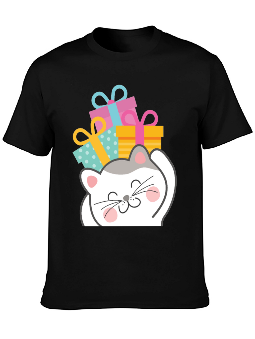 Cute Cat with Gifts T-Shirt
