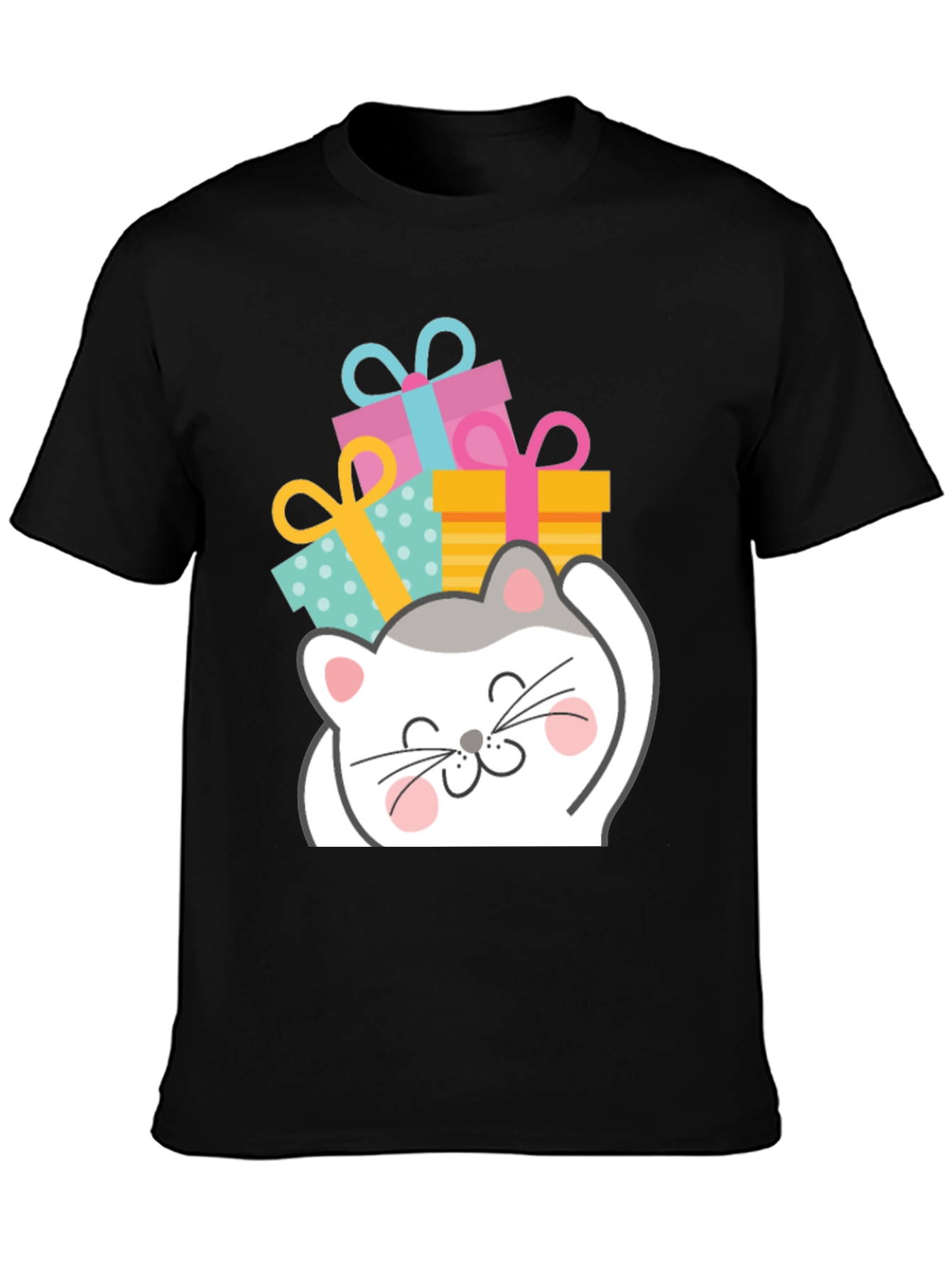Cute Cat with Gifts T-Shirt
