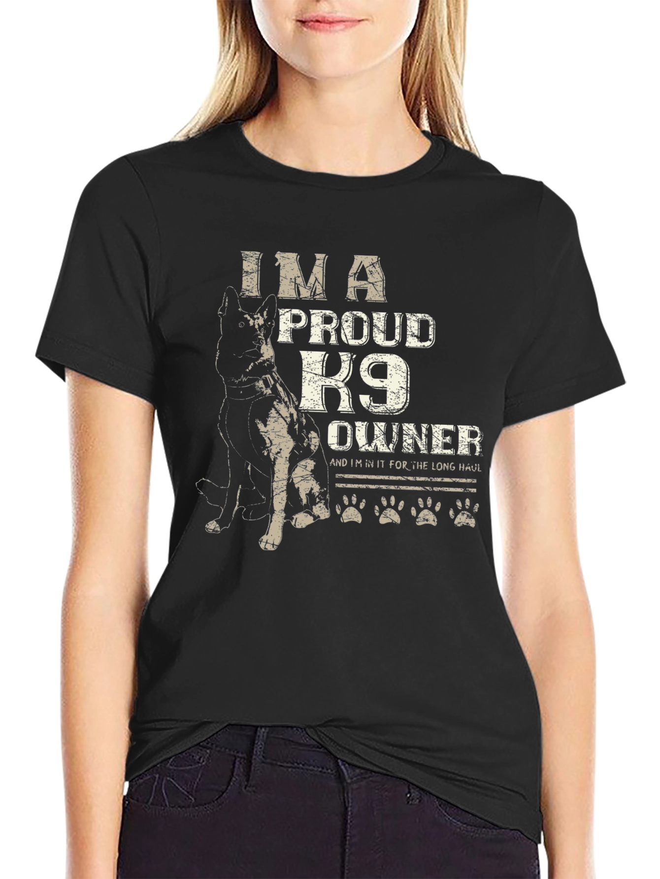 Im A Proud K9 Owner Black T-Shirt