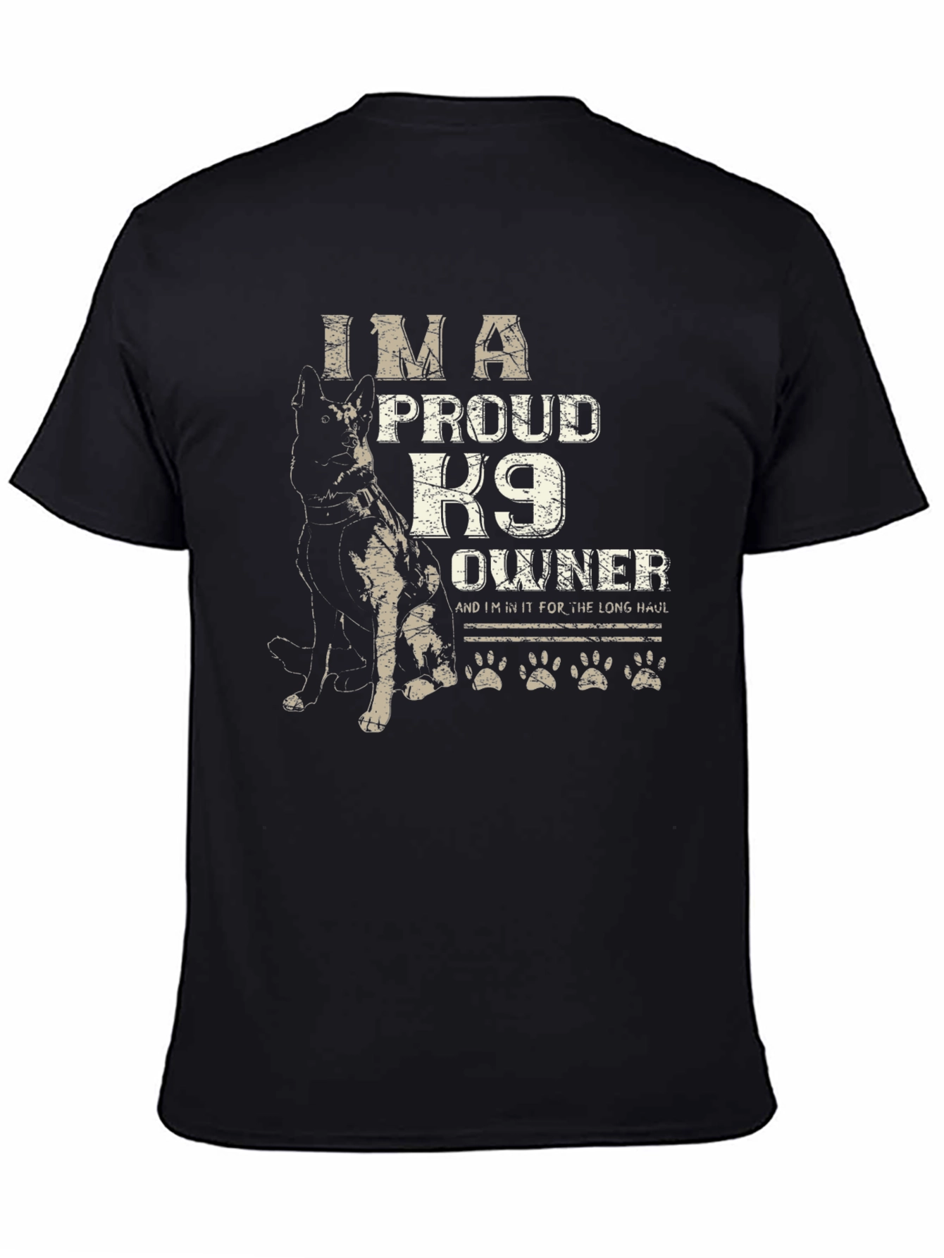 Im A Proud K9 Owner Black T-Shirt