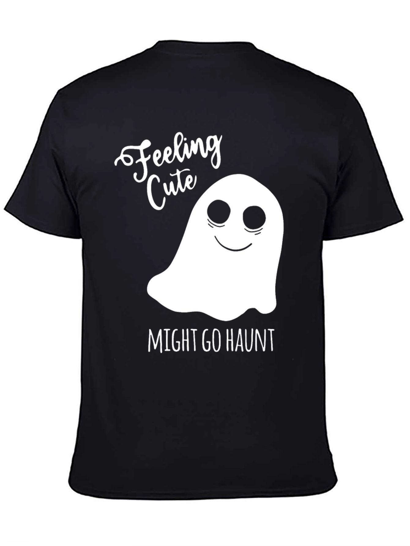 Feeling Cute Ghost Graphic Tee - Halloween Shirt