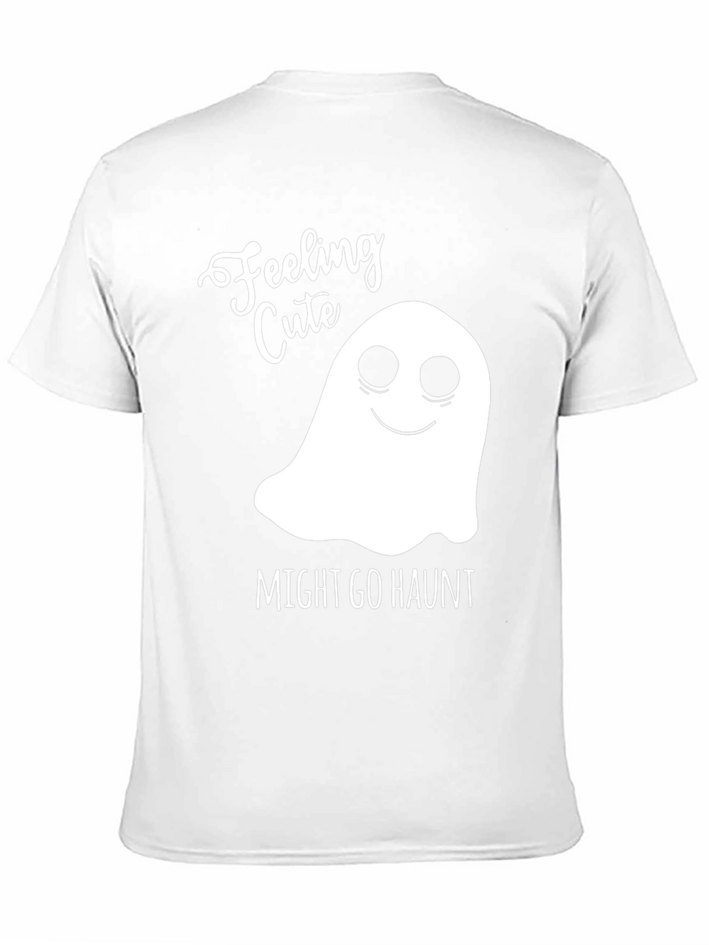 Feeling Cute Ghost Graphic Tee - Halloween Shirt