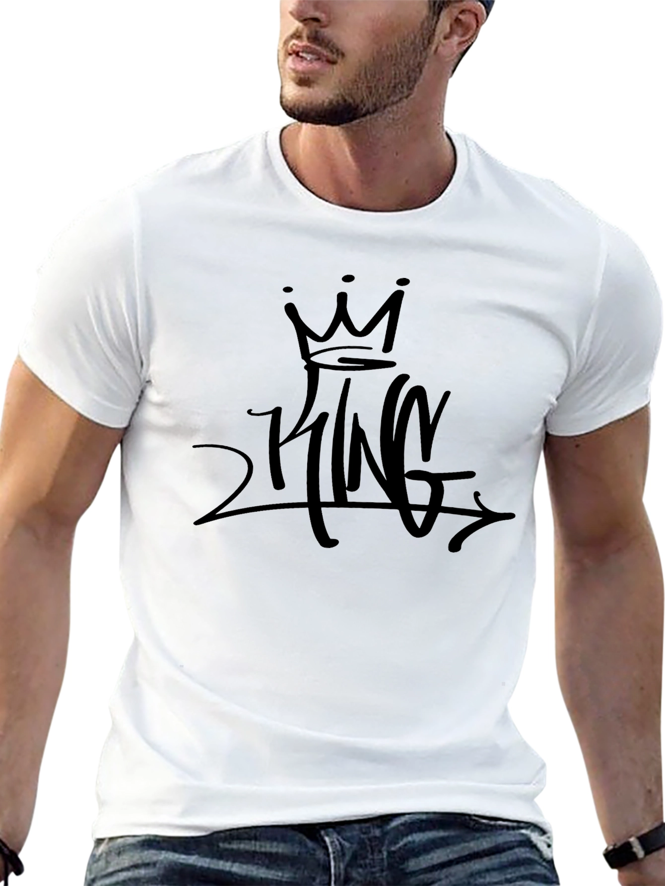 Black Graphic Tee - 2 King Design