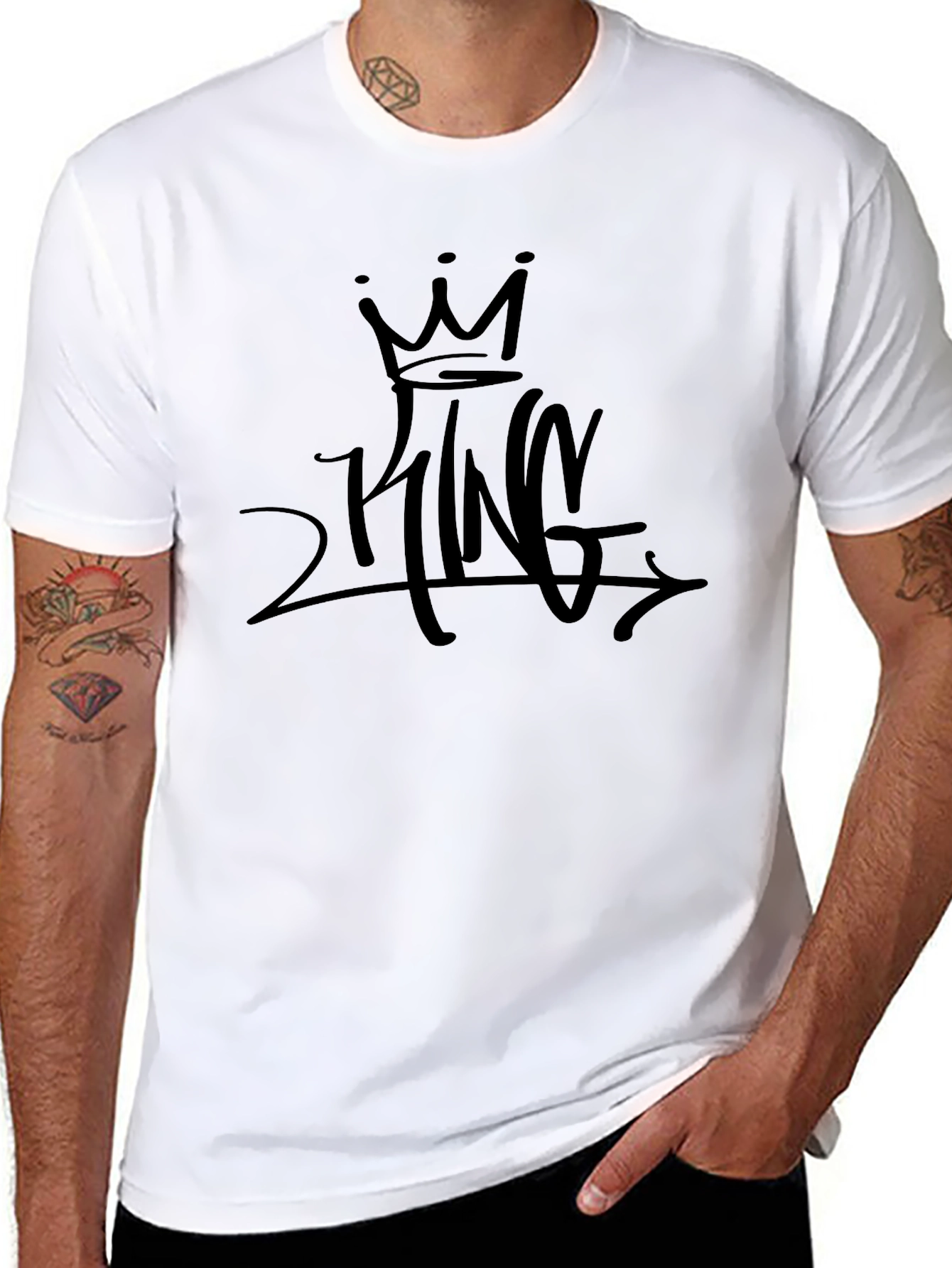 Black Graphic Tee - 2 King Design