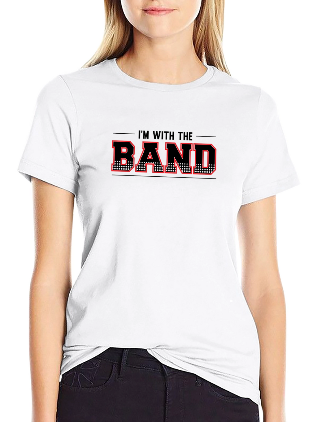 Im With the Band Black Graphic T-Shirt