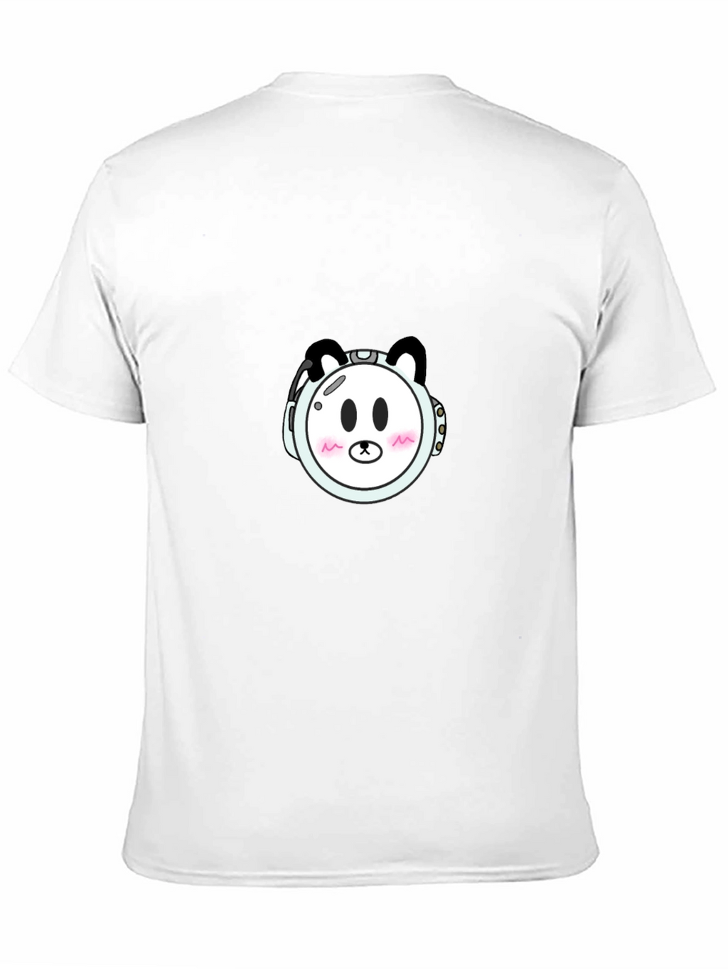 Cute Panda Astronaut Graphic T-Shirt - Black