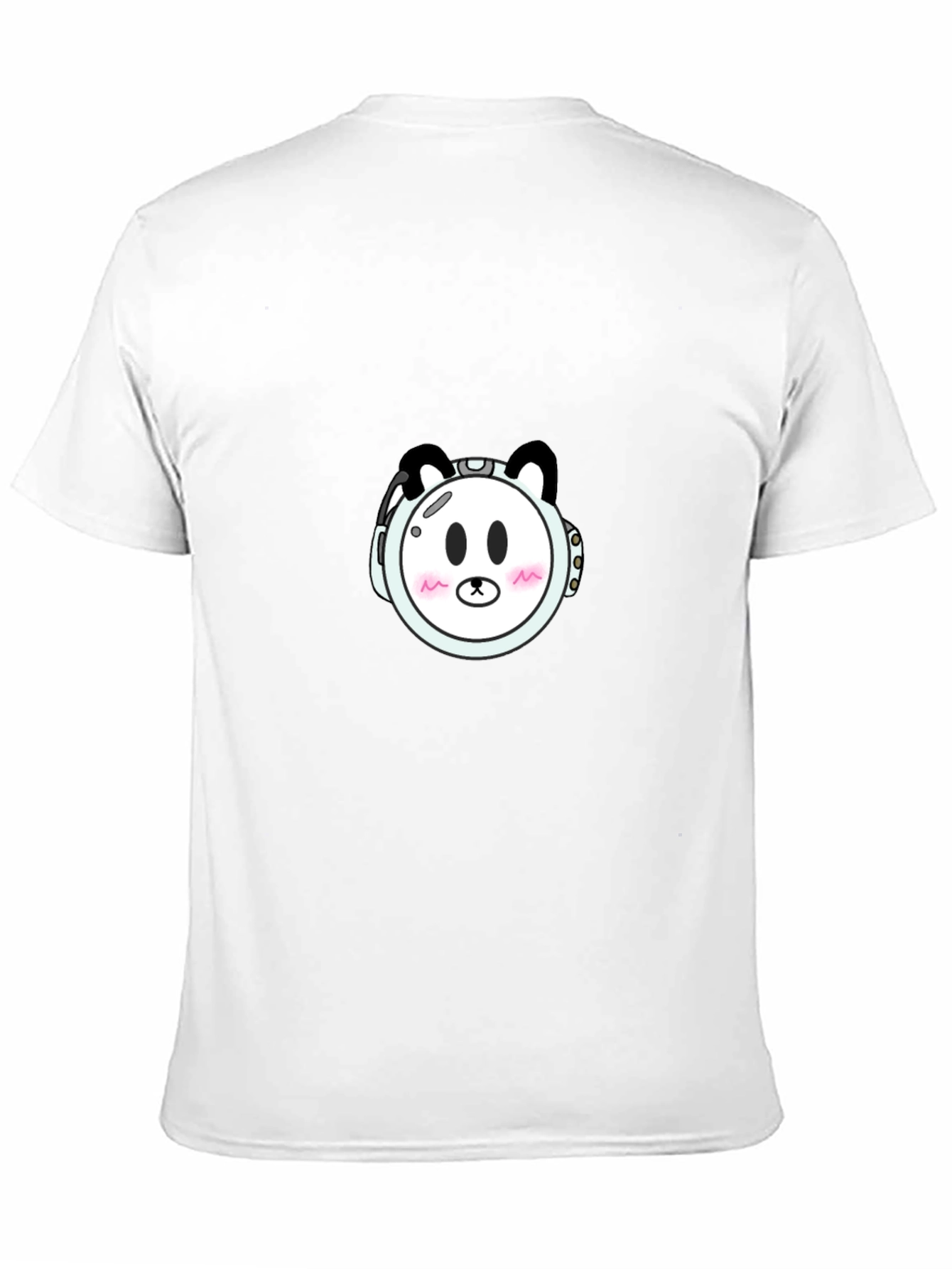 Cute Panda Astronaut Graphic T-Shirt - Black