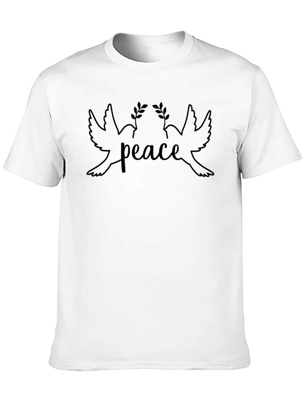 Peace Dove Graphic Tee - Soft Black T-Shirt