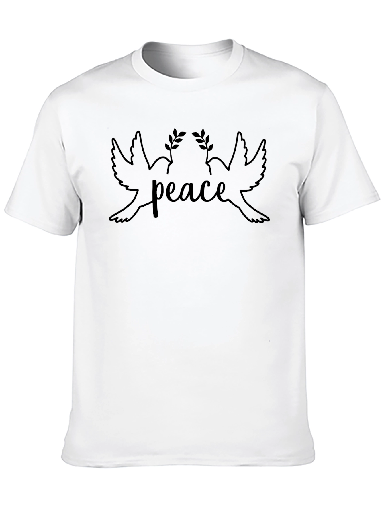 Peace Dove Graphic Tee - Soft Black T-Shirt