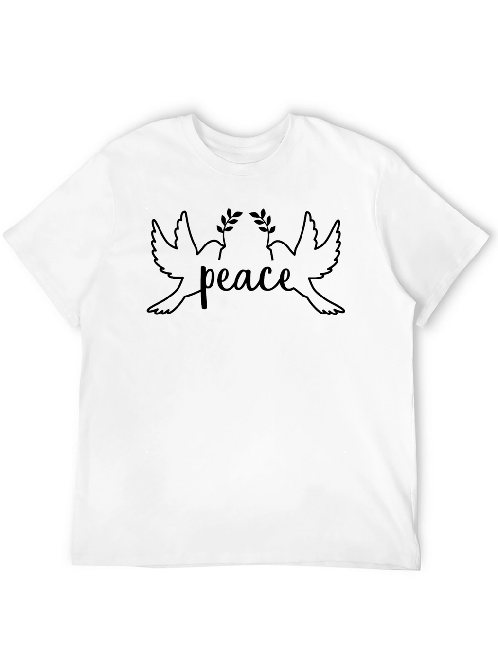 Peace Dove Graphic Tee - Soft Black T-Shirt