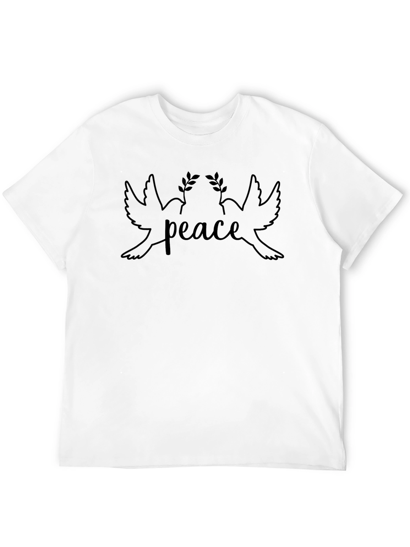 Peace Dove Graphic Tee - Soft Black T-Shirt