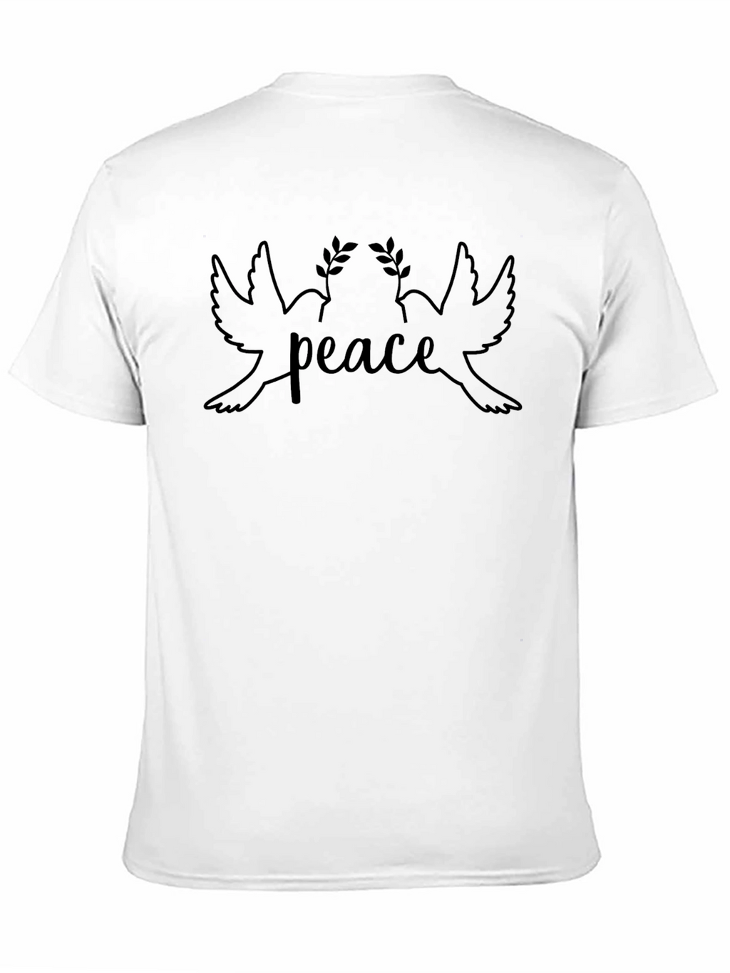 Peace Dove Graphic Tee - Soft Black T-Shirt