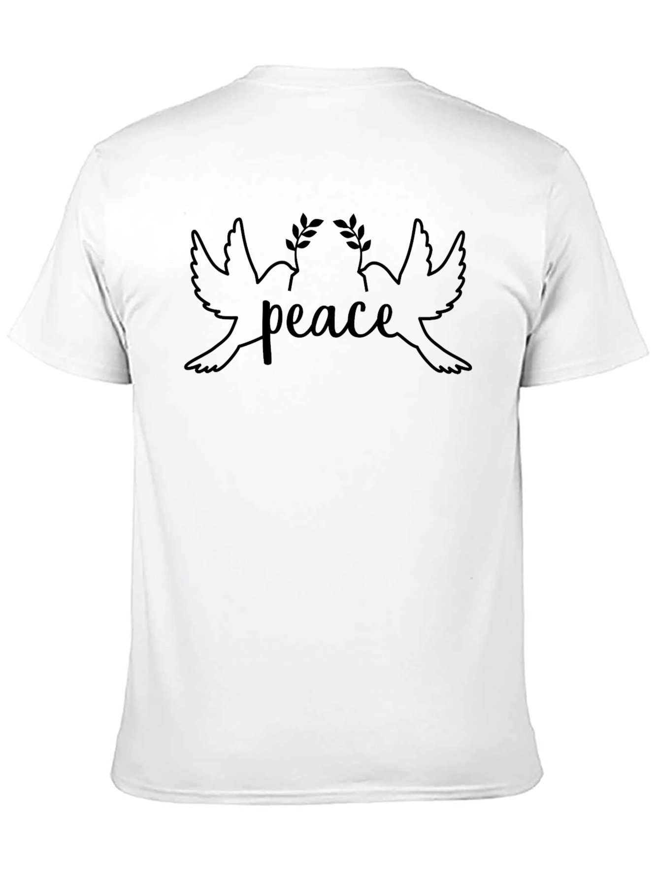 Peace Dove Graphic Tee - Soft Black T-Shirt
