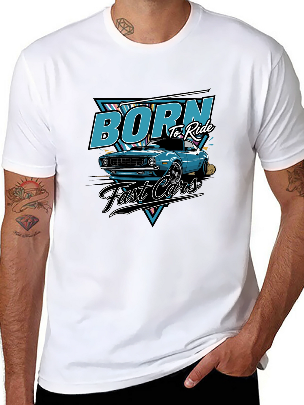 Born to Ride Fast Cars T-Shirt