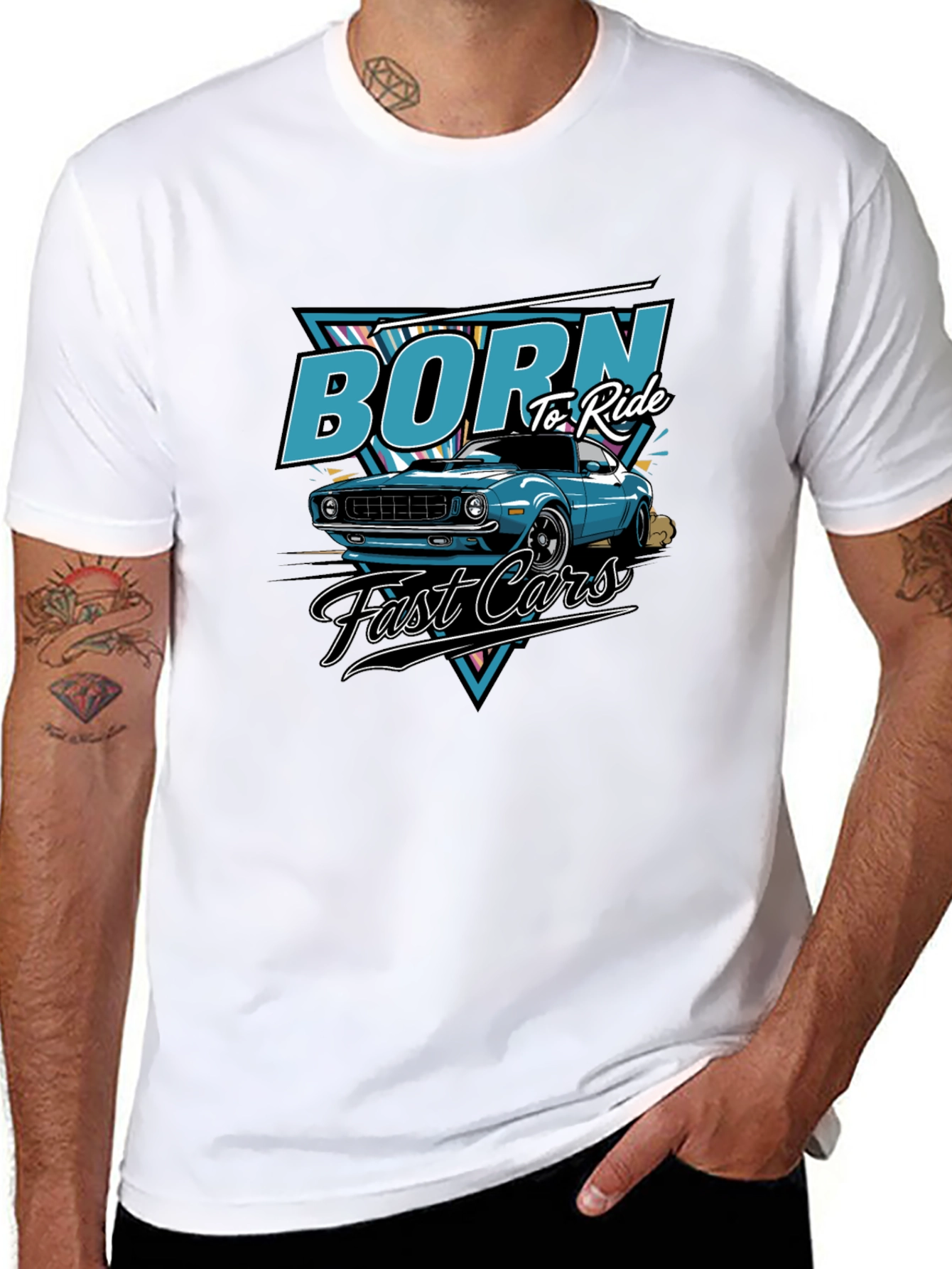 Born to Ride Fast Cars T-Shirt