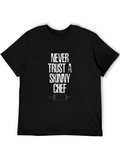 Never Trust A Skinny Chef Black Graphic Tee