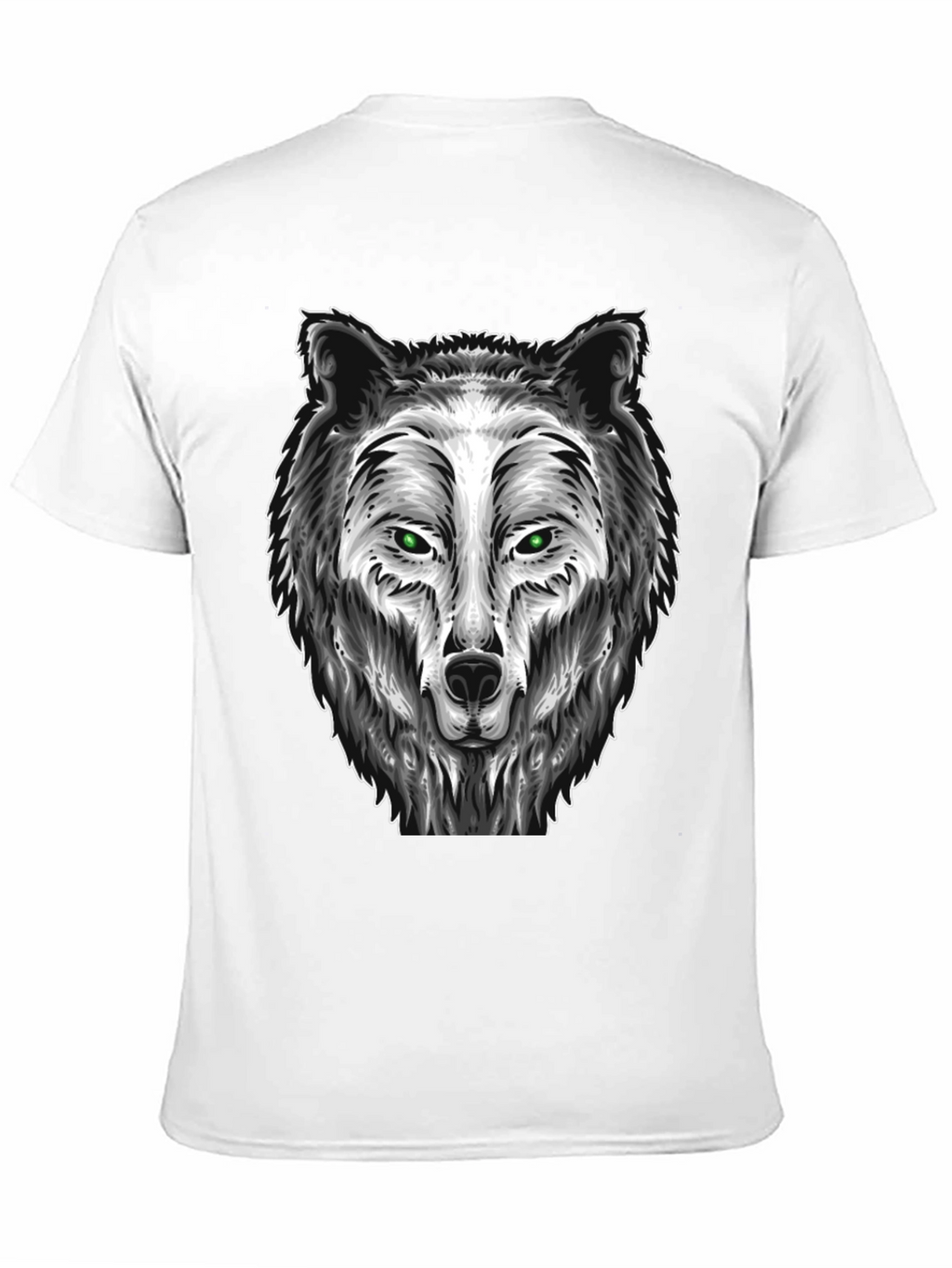 Wolf Graphic Tee - Black Cotton Blend T-Shirt