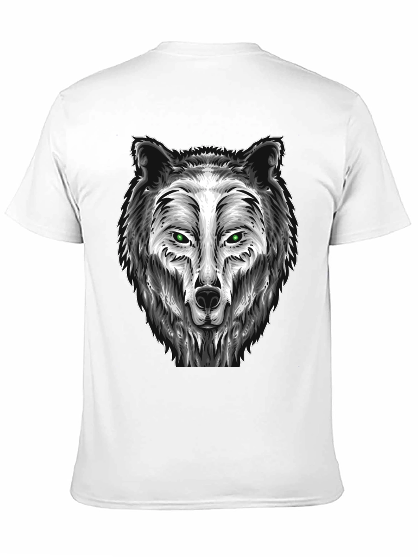 Wolf Graphic Tee - Black Cotton Blend T-Shirt