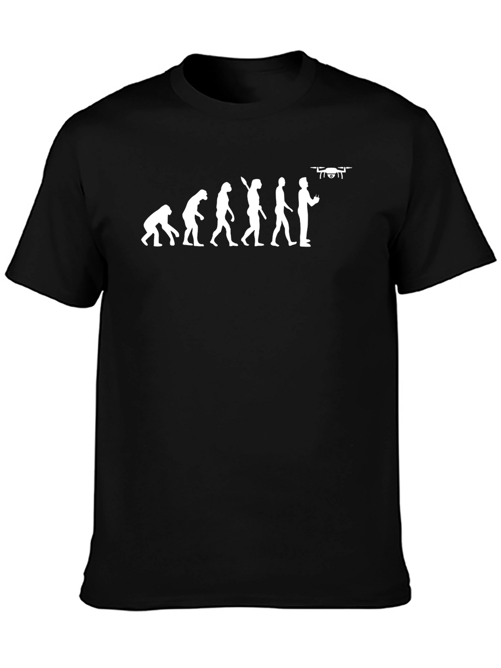 Evolution of Drone Pilot T-Shirt - Black Cotton Tee