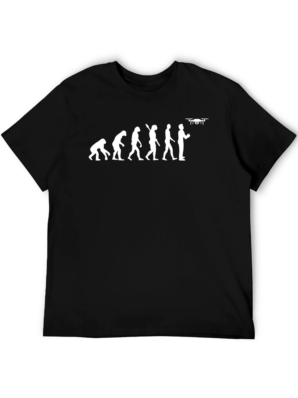 Evolution of Drone Pilot T-Shirt - Black Cotton Tee