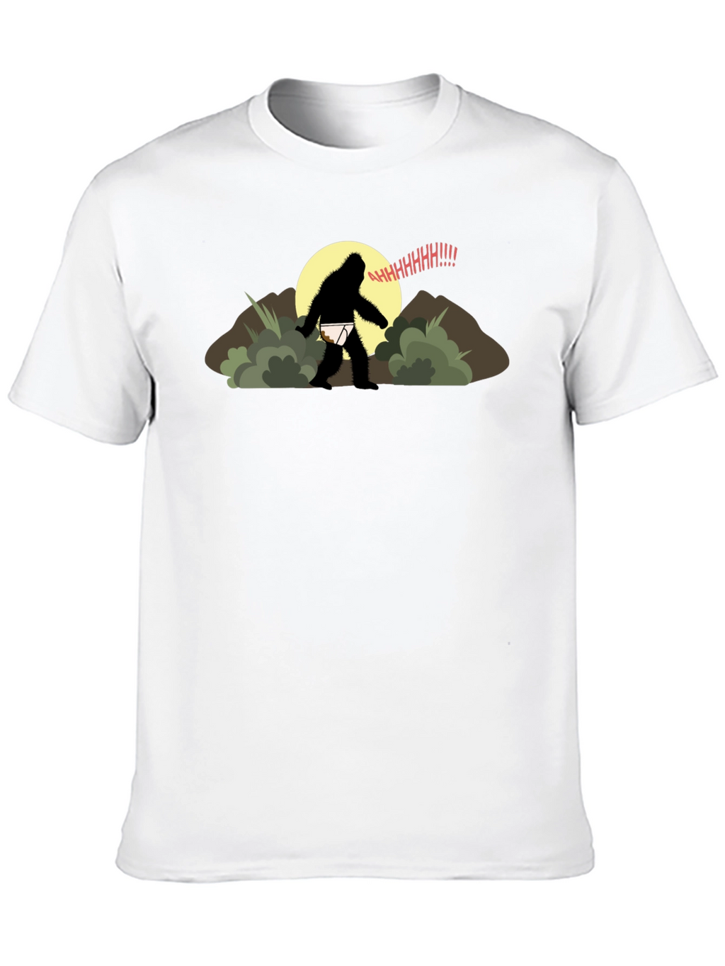 Funny Bigfoot Underwear T-Shirt