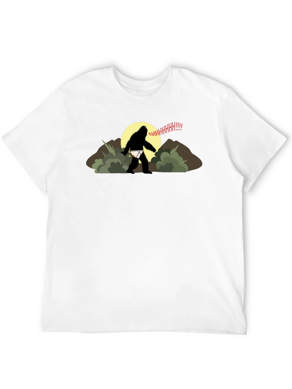 Funny Bigfoot Underwear T-Shirt