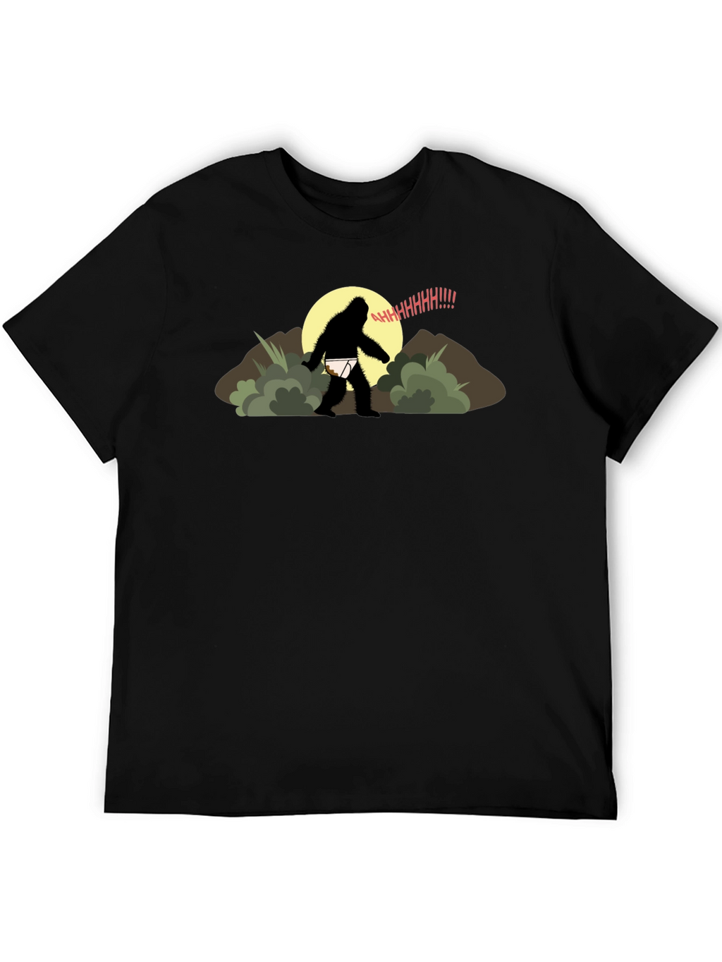 Funny Bigfoot Underwear T-Shirt