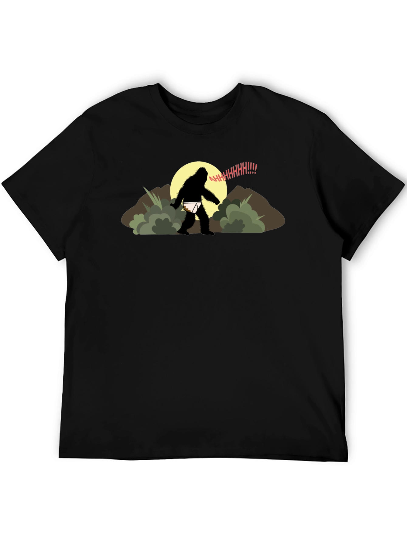 Funny Bigfoot Underwear T-Shirt