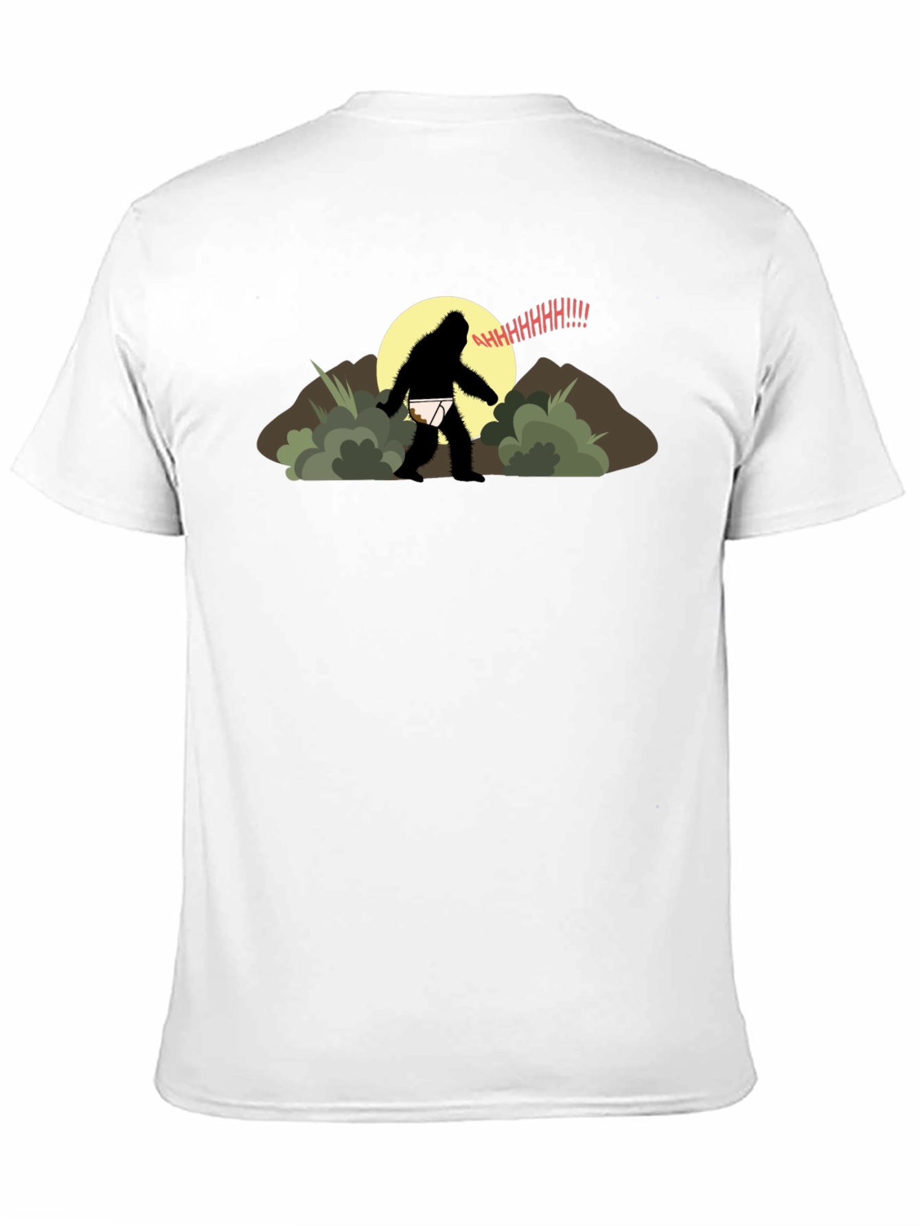 Funny Bigfoot Underwear T-Shirt