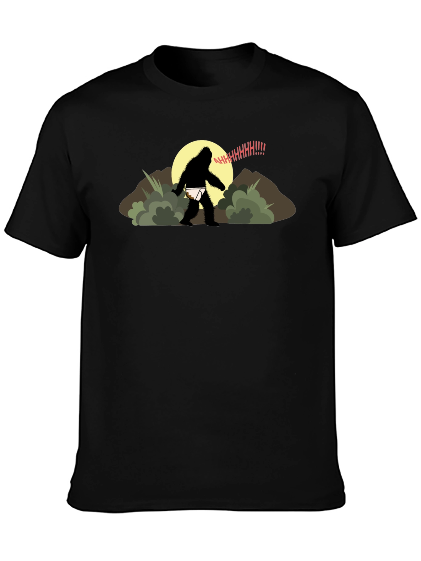 Funny Bigfoot Underwear T-Shirt