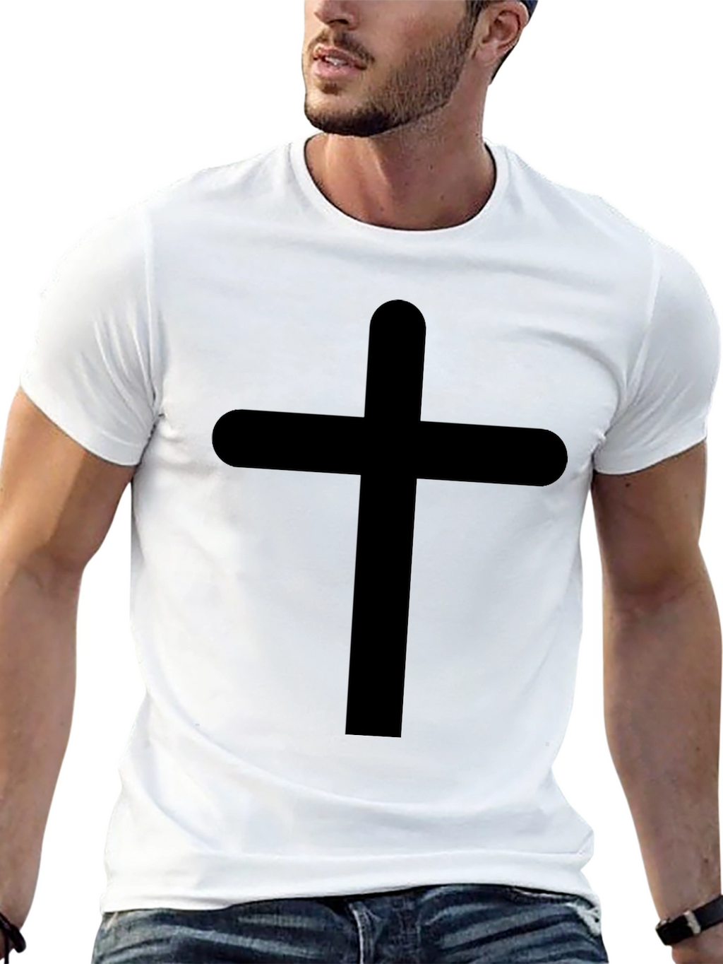 Black Christian Cross T-Shirt