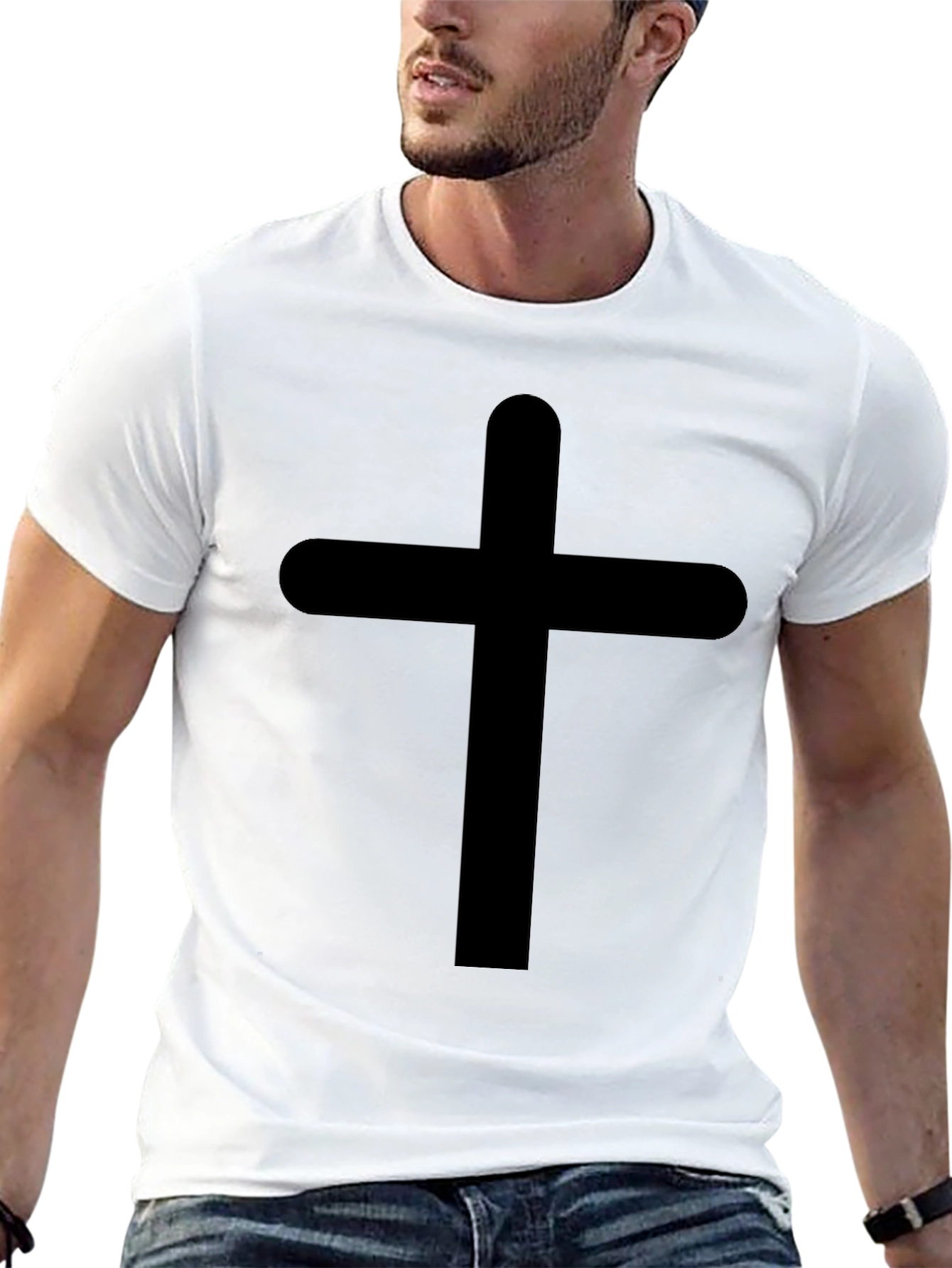 Black Christian Cross T-Shirt