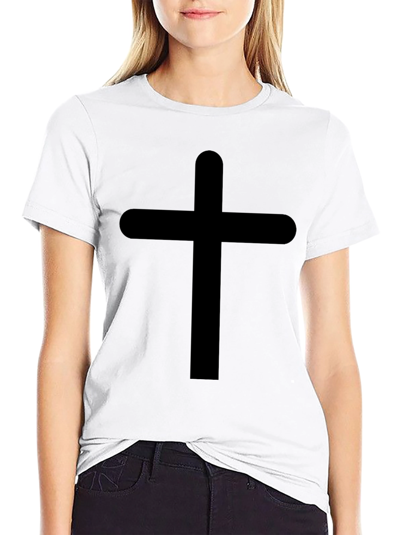 Black Christian Cross T-Shirt