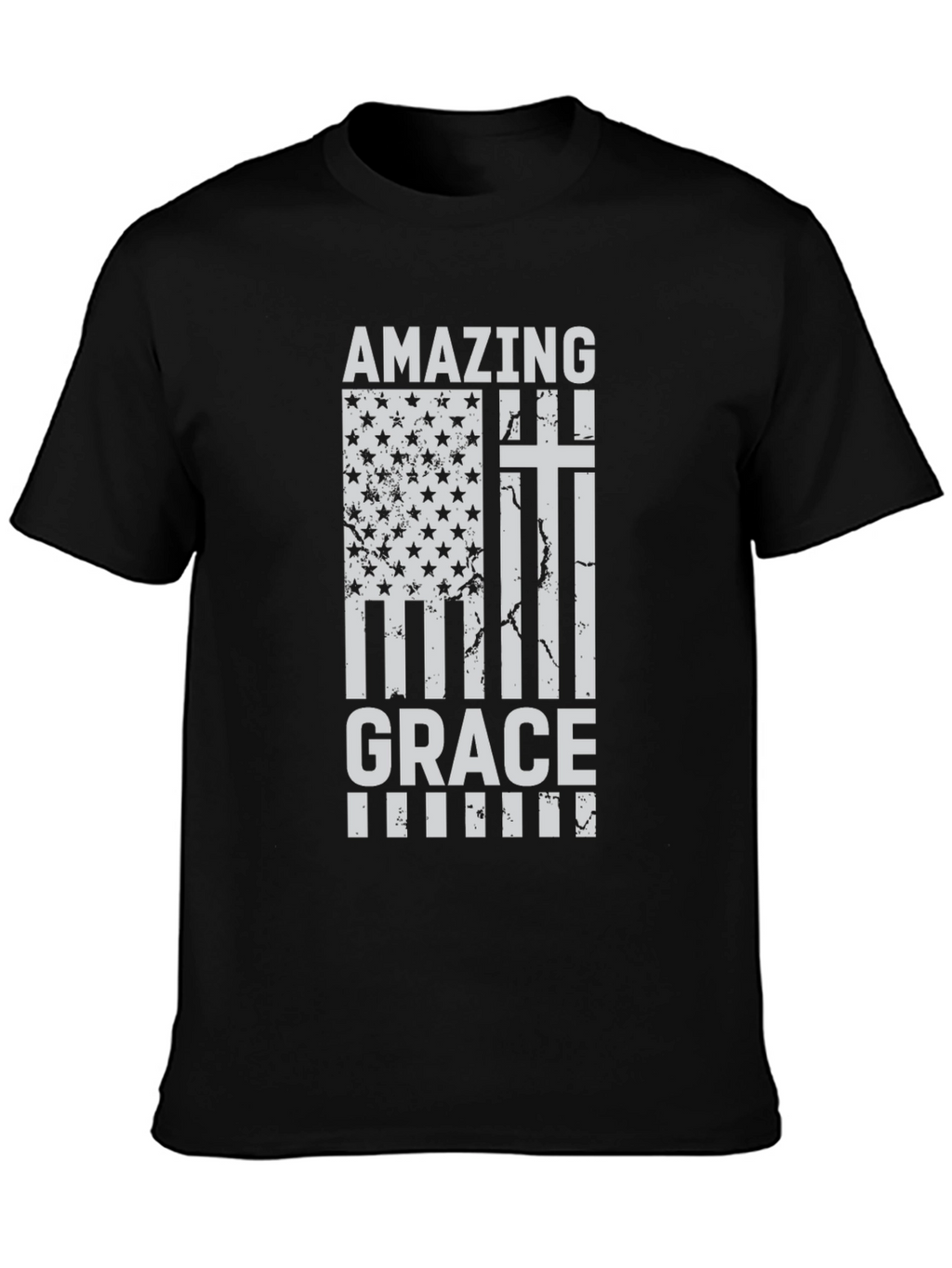 Amazing Grace Christian USA Flag T-Shirt