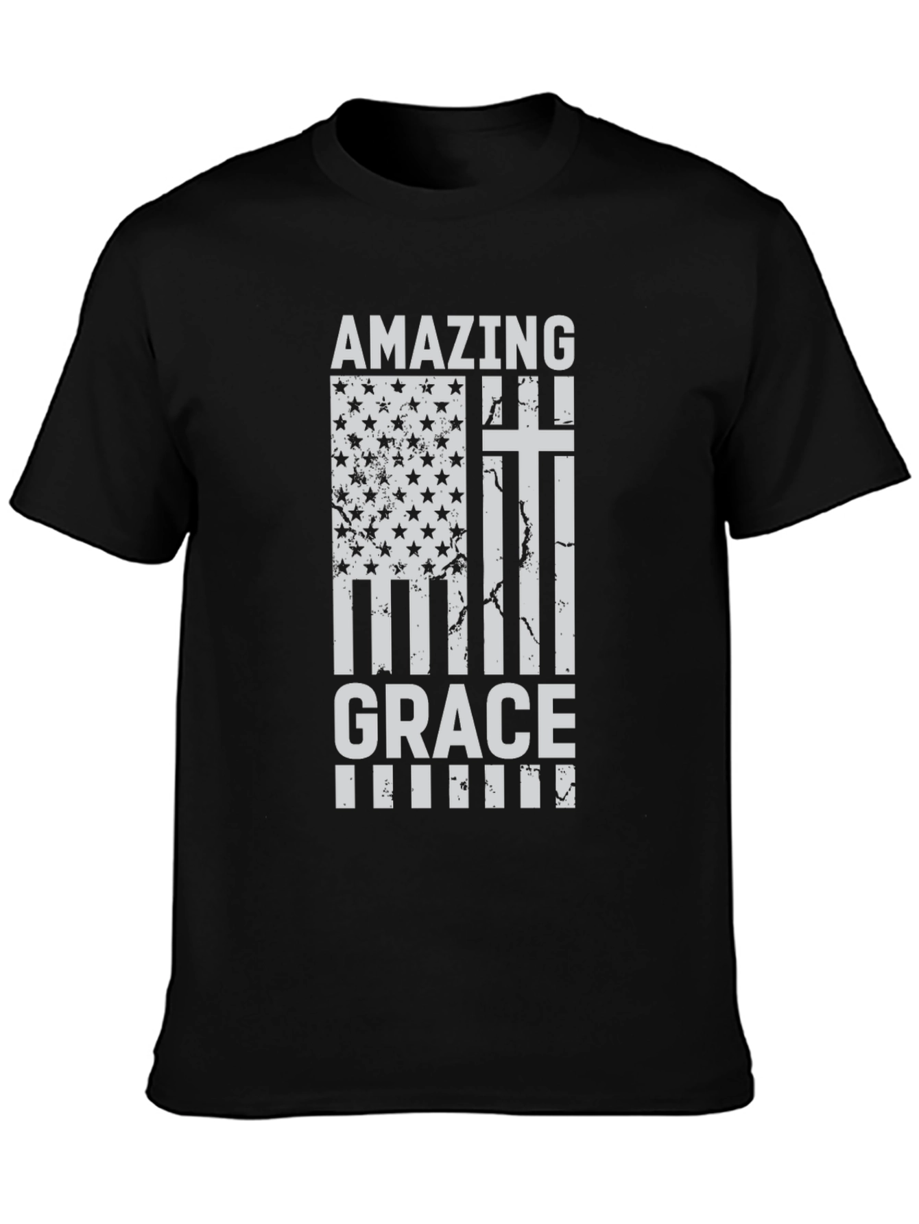 Amazing Grace Christian USA Flag T-Shirt