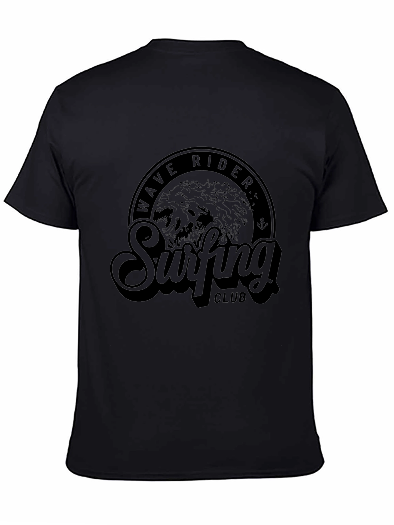 Wave Rider Surfing Club T-Shirt - Black