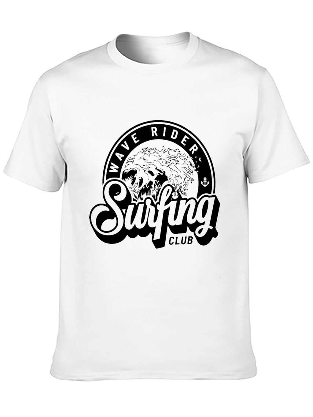 Wave Rider Surfing Club T-Shirt - Black