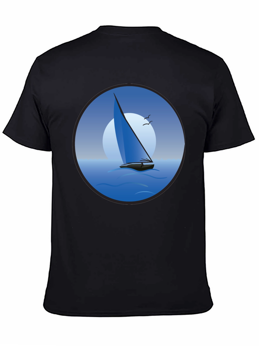 Sailboat Graphic Black T-Shirt