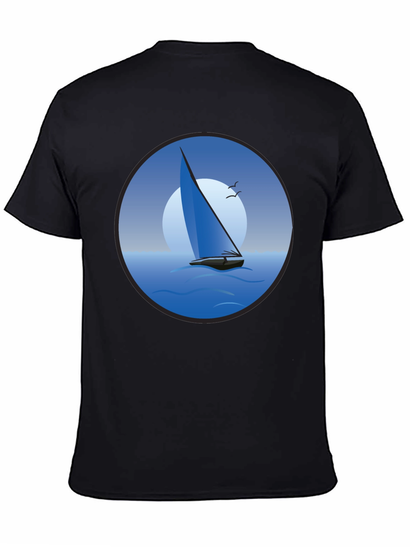 Sailboat Graphic Black T-Shirt