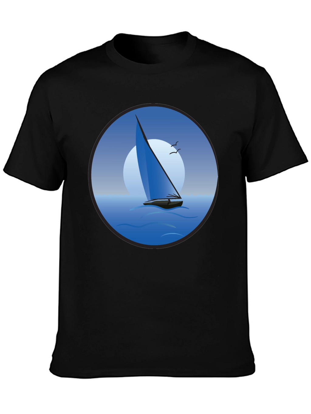 Sailboat Graphic Black T-Shirt
