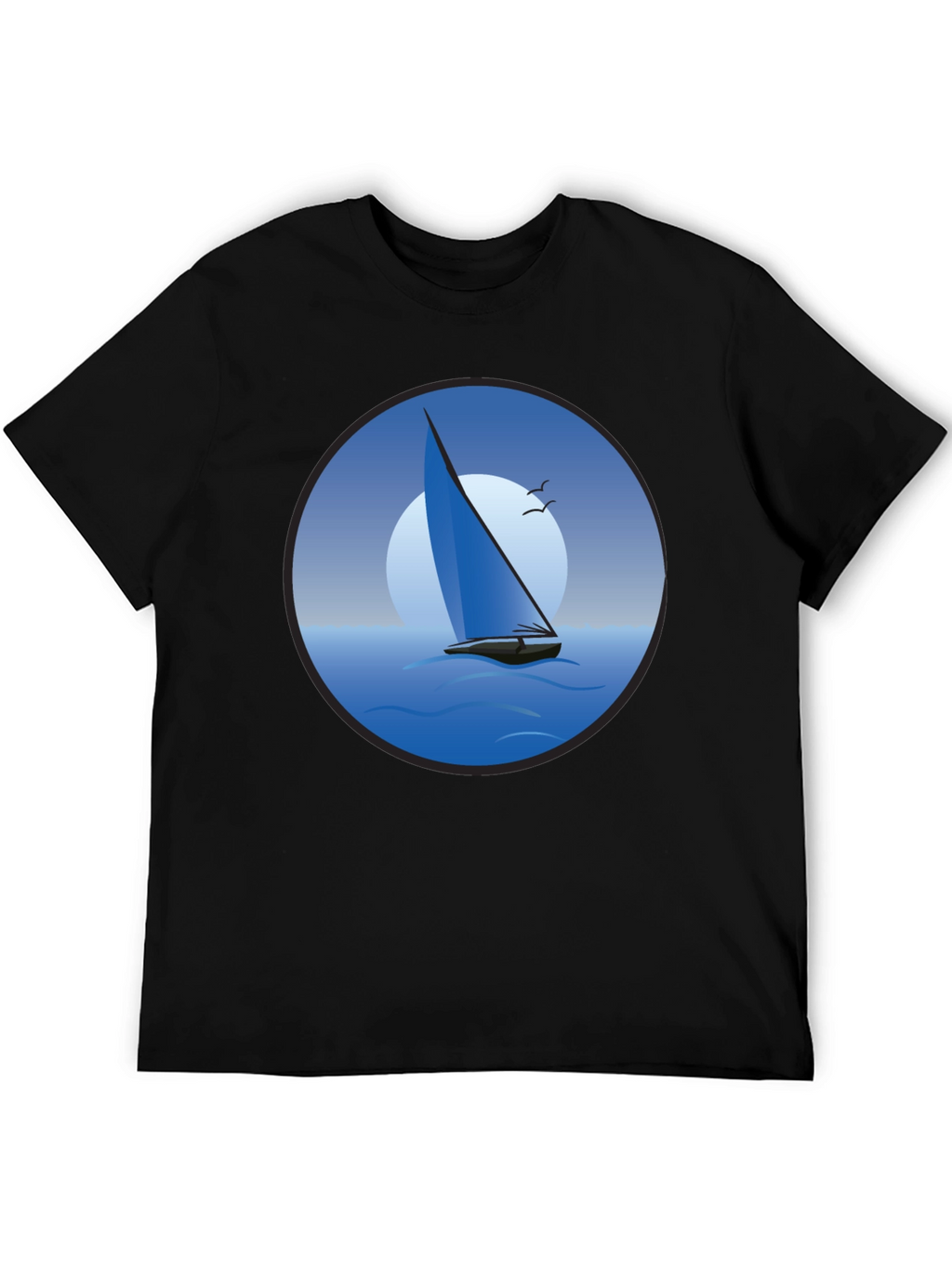 Sailboat Graphic Black T-Shirt