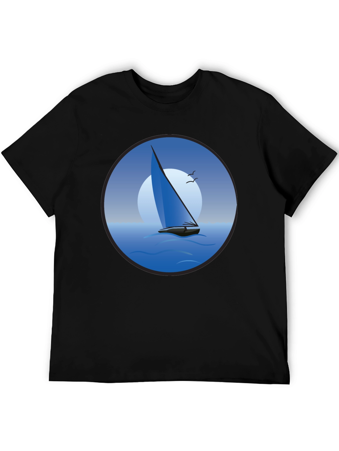 Sailboat Graphic Black T-Shirt