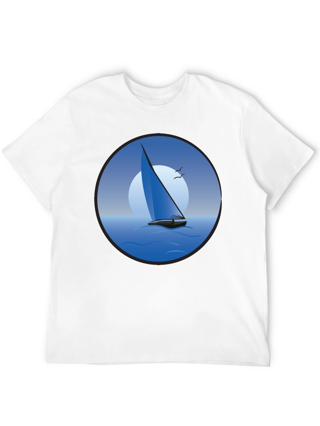 Sailboat Graphic Black T-Shirt