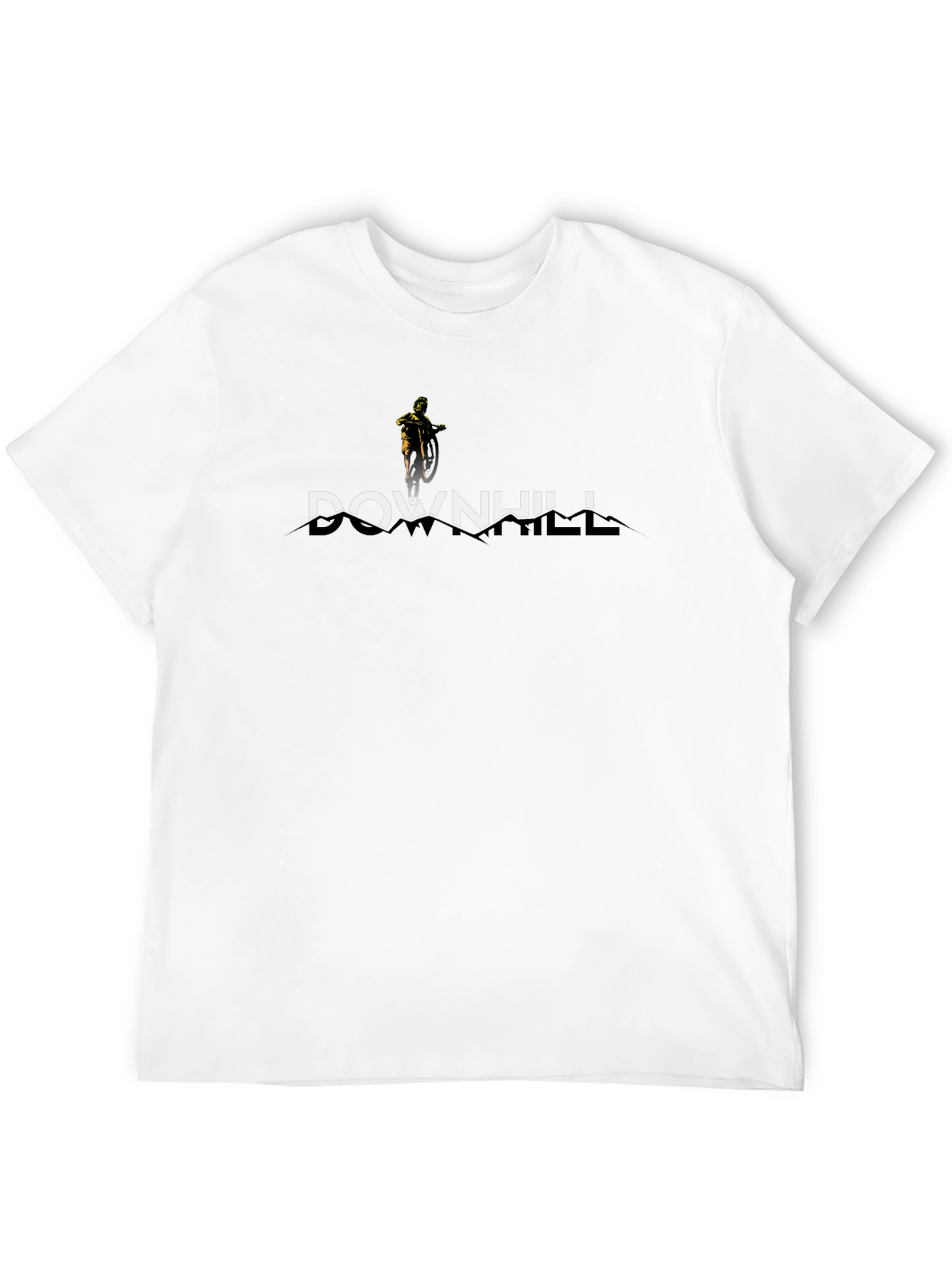 Downhill Mountain Biker Graphic Tee - Black