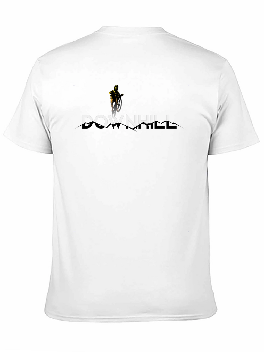 Downhill Mountain Biker Graphic Tee - Black