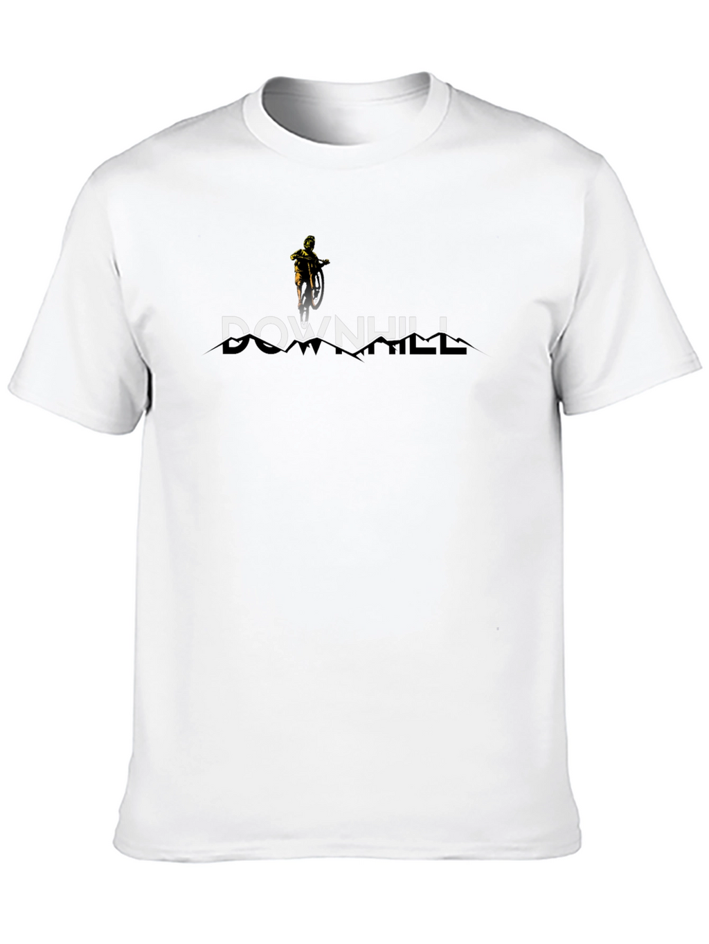 Downhill Mountain Biker Graphic Tee - Black