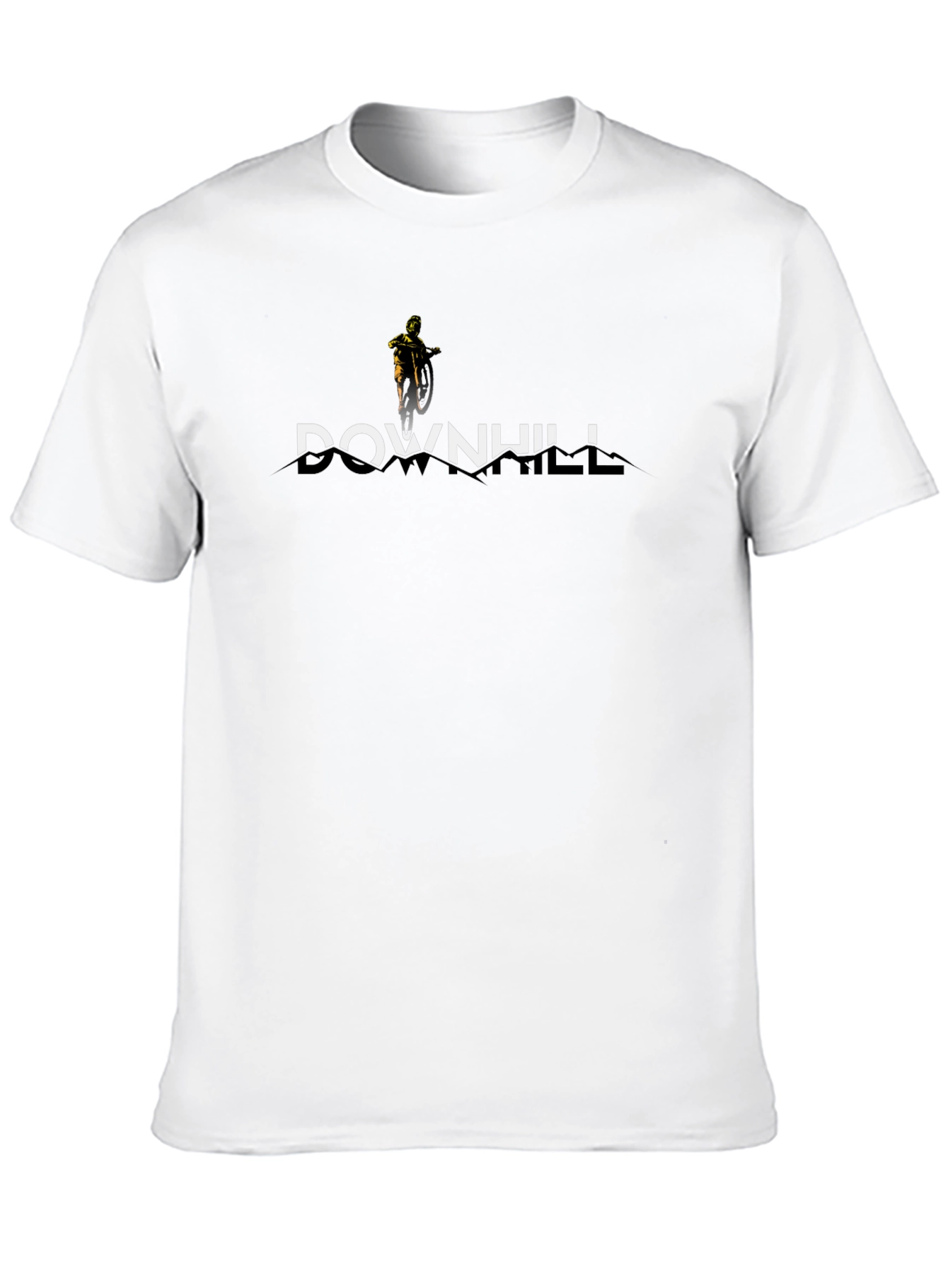 Downhill Mountain Biker Graphic Tee - Black